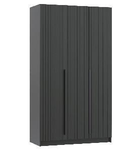 Шкаф для одежды 67.15 "Брандо" (3-х дв.) (диамант серый/фасад МДФ с ПВХ графит) (h2150)