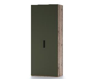 Шкаф 2дв (глухой) Харди, Дуб Делано темный/МДФ Зеленый