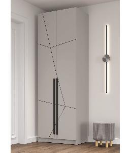 Шкаф для одежды 67.14 "Брандо" (2-х дв.) МДФ ГЕОМЕТРИЯ Кашемир