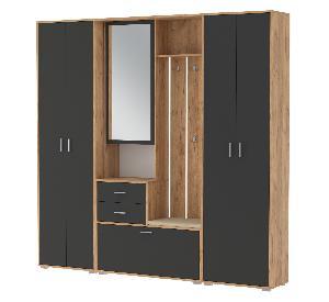 Прихожая модульная Антре 2 Дуб золотой/Диамант серый