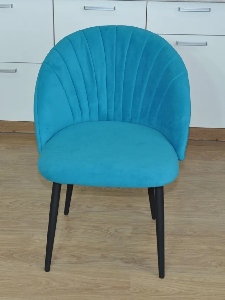Стул Д черный/велюр Лазурь