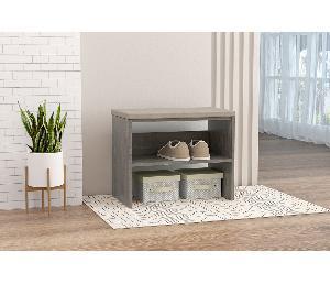 Обувница Мягкая 600 - КаменьТемный/Бежевый