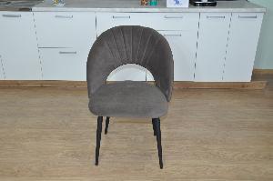 Стул Д 2 черный/велюр коричневый