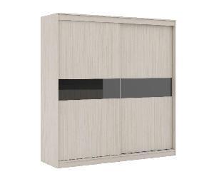 Шкаф-купе Сити 11-1, Белая Аляска/Стекло Черный