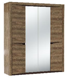 33.01 Лючия 4-х дв. шкаф для одежды + полки 33.01 кейптаун/венге 33.01 Лючия 4-х дв. шкаф для одежды + полки 33.01 кейптаун/венге