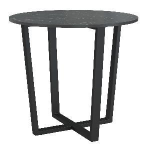 Стол 42.46 "Бланко" (обеденный) (мрамор черный / металл: черный)