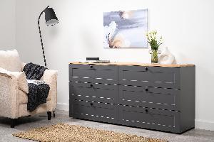 Комод Остин 16.240, Серый Графит/Дуб Золотой CRAFT