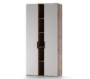 Шкаф с нишей Харди, Дуб Делано темный/МДФ Белоснежный
