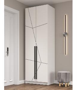 Шкаф для одежды 67.14 "Брандо" (2-х дв.) МДФ ГЕОМЕТРИЯ Белый