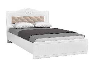 Кровать 1400 с мягким элементом Монако МН-8 + МН-8А белое дерево