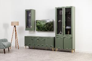 Марион Гостиная компл.2, Дымчатый Зеленый/Олива шагрень