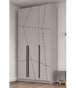 Шкаф для одежды 67.12 "Брандо" (3-х дв.) МДФ ГЕОМЕТРИЯ Кашемир