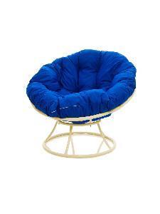 Кресло ПАПАСАН без ротанга бежевое, синяя подушка Кресло ПАПАСАН без ротанга бежевое, синяя подушка