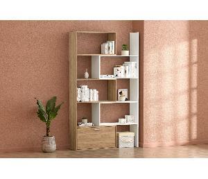 Стеллаж Раздвижной - Дуб Крафт Золотой/Белый