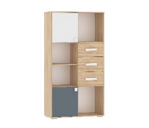 НМ 041.73 Стеллаж Элиот Белый/Маренго/Баунти Песочный