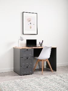 Стол письменный Остин 12.159, Серый Графит/Дуб Золотой CRAFT