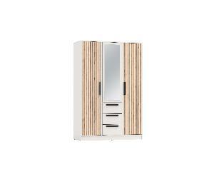 Шкаф для одежды 83.08 "Вегас" (3-х дв.) с зеркалом (ЛДСП Белый)