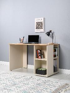 Стол письменный Лайт 12.163, Сатин/Гикори Рокфорд Натуральный