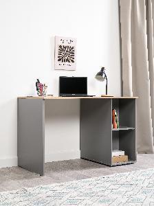 Стол письменный Лайт 12.163, Серый Шифер/Дуб Белый