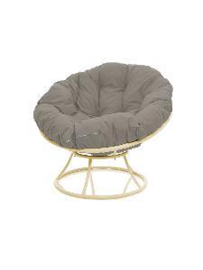 Кресло ПАПАСАН без ротанга бежевое, серая подушка Кресло ПАПАСАН без ротанга бежевое, серая подушка