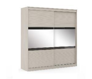 Шкаф-купе Сити 11-2, Белая Аляска/Стекло Черный