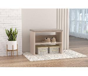 Обувница Мягкая 600 - Ясень Светлый/Бежевый