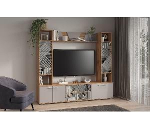 Тумба для ТВ 63.03 Аккорд (ЛДСП Дуб золотой / ЛДСП Кашемир)