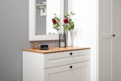 Остин Зеркало 17.03 Белый шагрень