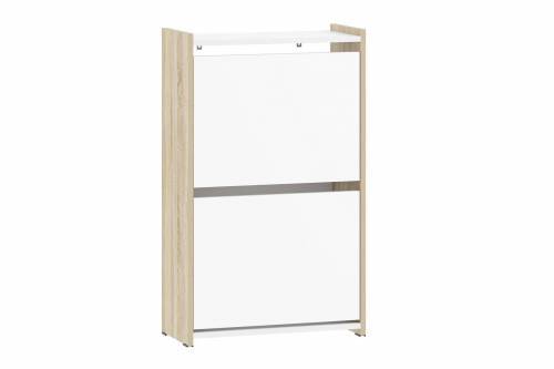 Тумба для обуви НМ 013.22 Симпл Дуб сонома/белый