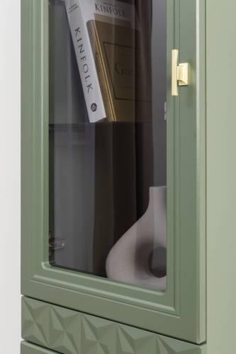 Шкаф-витрина Марион 16.397.01, Дымчатый Зеленый/Олива шагрень