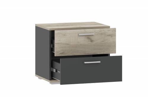 НМ 013.24 Тумба для обуви Санти Антрацит/Дуб крафт серый