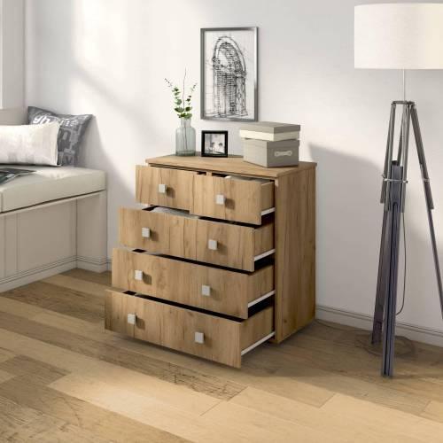 Комод Лофт-5 / Дуб Крафт Золотой / Дуб Крафт Золотой