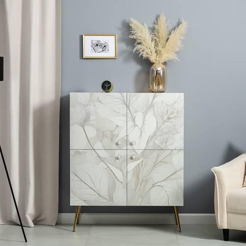 Шкаф Флоу 16.329, Кашемир/ Белый PE шагрень