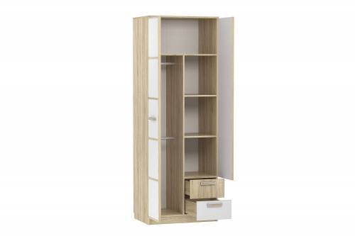 Шкаф для одежды НМ 014.07 с ящиками «Фанк» Дуб сонома/белый скандинавский