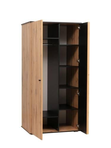 Шкаф для одежды Либерти 51.12 (опора 20) Дуб вотан/Черный
