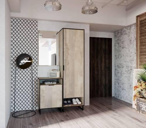 Прихожая Фолк комплектация 3 дуб Гранж песочный