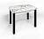 Стол СМ-1 Флорида ноги окрас квадратный белый/черный
