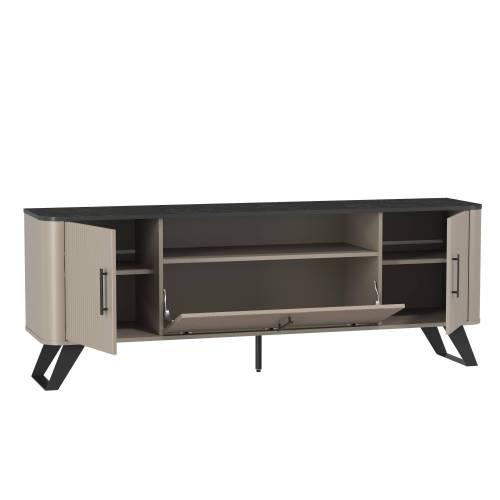 Гостиная Фиделия, Серый камень/Мрамор черный