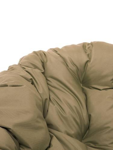 Кресло ПАПАСАН без ротанга чёрное, бежевая подушка