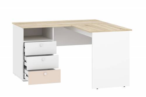 Стол письменный НМ 041.41 Банни Дуб сонома/белый/бисквит