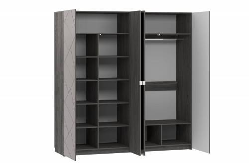 Шкаф комбинированный Саммит НМ 011.45 Ясень анкор тёмный/графит софт