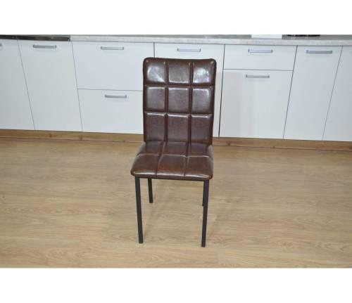 Стул Текс-2 кожзам Коричневый/каркас черный