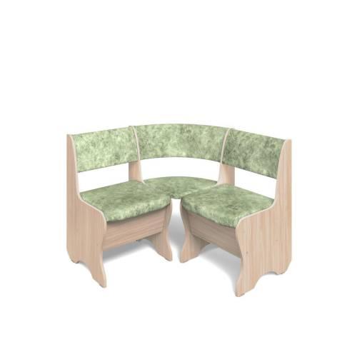 Кухонный набор Тюльпан-мини / ясень светлый / велюр Мохито