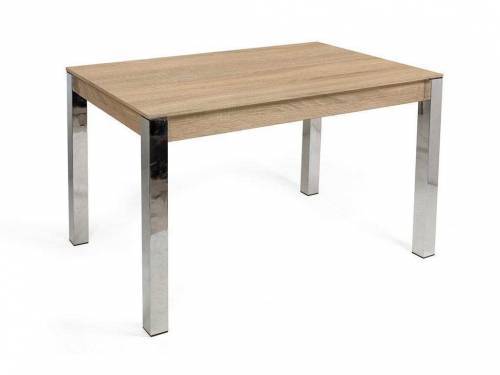 Стол Милан-1 Бител хром/дуб