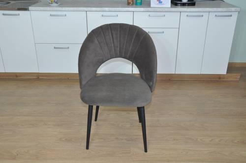 Стул Д 2 черный/велюр коричневый