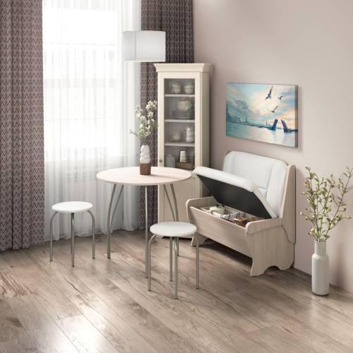 Скамья Лотос 950 ясень светлый/милк