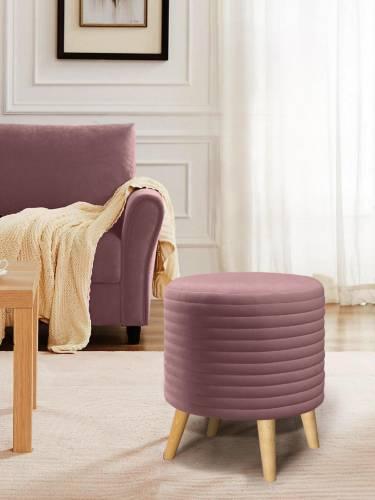 А1ГС-Пуф круглый стеганный (на ножках), №15 Пудра