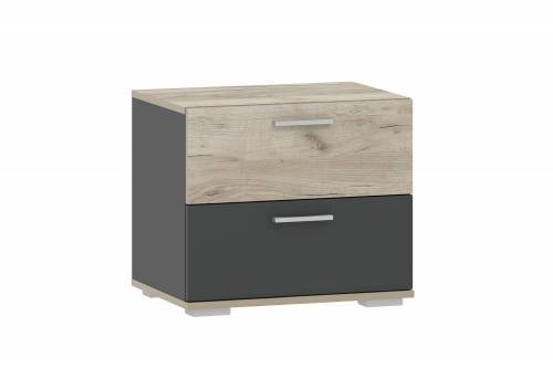 НМ 013.24 Тумба для обуви Санти Антрацит/Дуб крафт серый