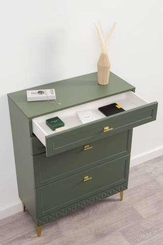 Комод Марион 16.249, Дымчатый Зеленый/Олива шагрень