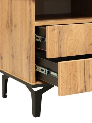 Комод Либерти 51.05 (опора 150) Дуб вотан/Черный